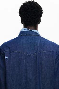 Camisa denim patchwork
