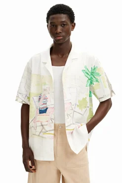 Camisa estampado acuarela