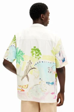 Camisa estampado acuarela