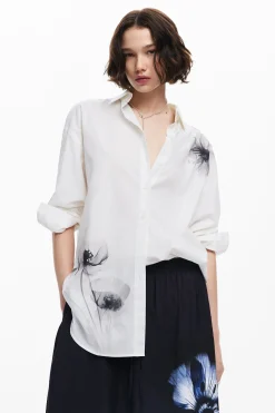 Camisa estampado amapolas