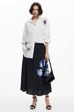 Camisa estampado amapolas