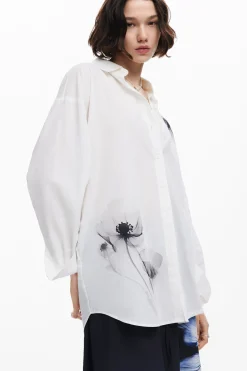 Camisa estampado amapolas
