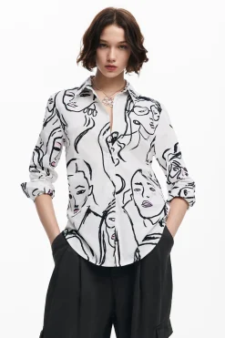 Camisa estampado caras