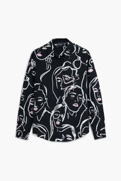 Camisa estampado caras