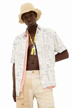Camisa ilustraciones columnas
