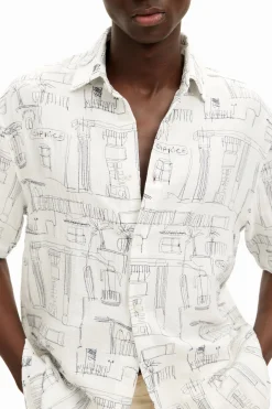 Camisa ilustraciones columnas