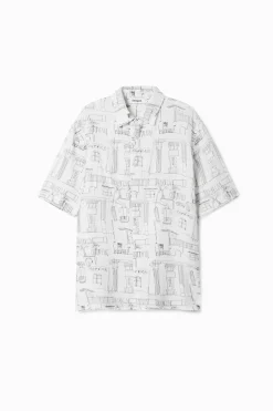 Camisa ilustraciones columnas