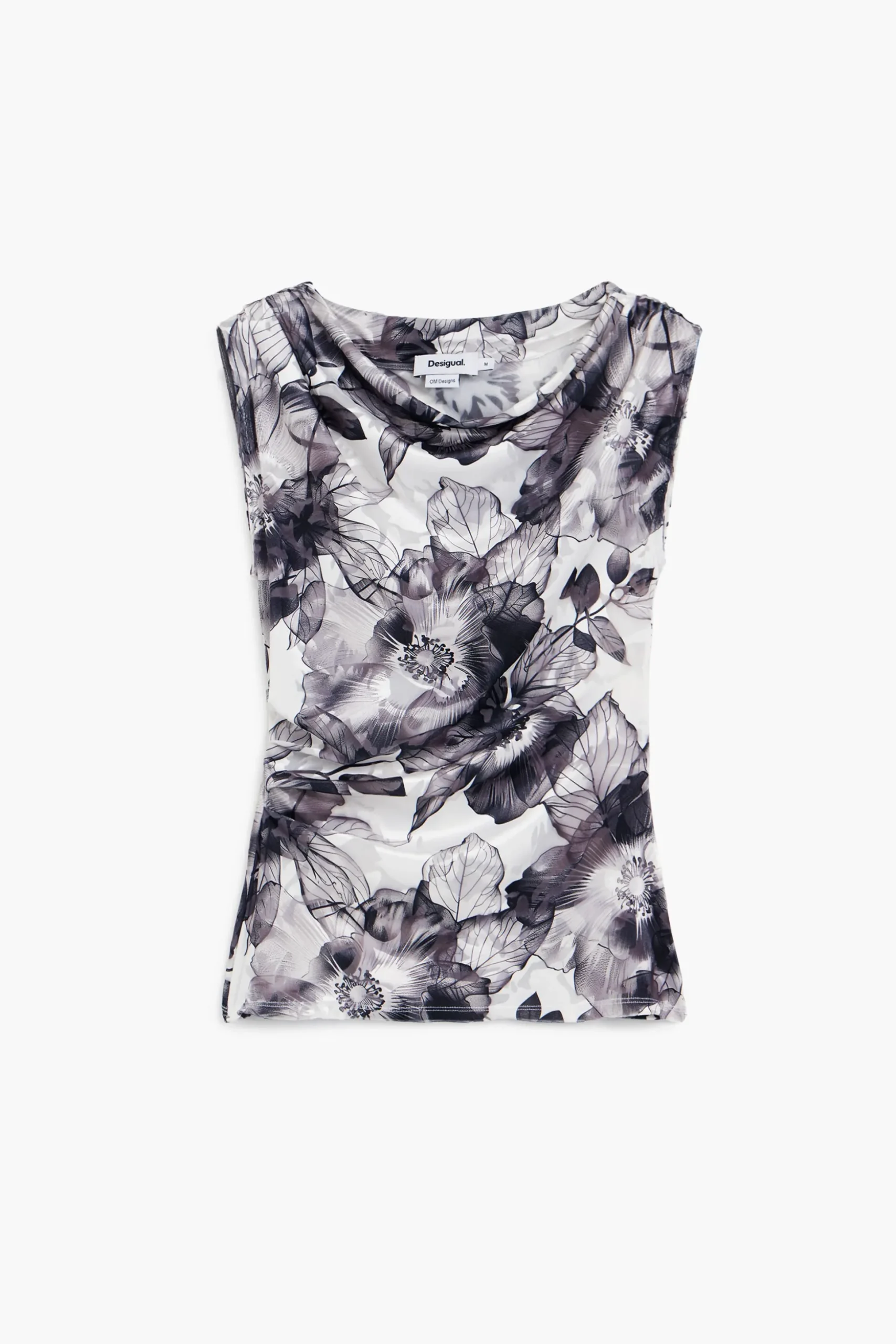 Camiseta asimétrica flores