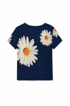 Camiseta canalé margaritas