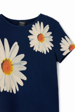 Camiseta canalé margaritas