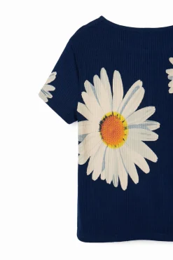 Camiseta canalé margaritas