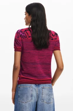 Camiseta de punto mariposa