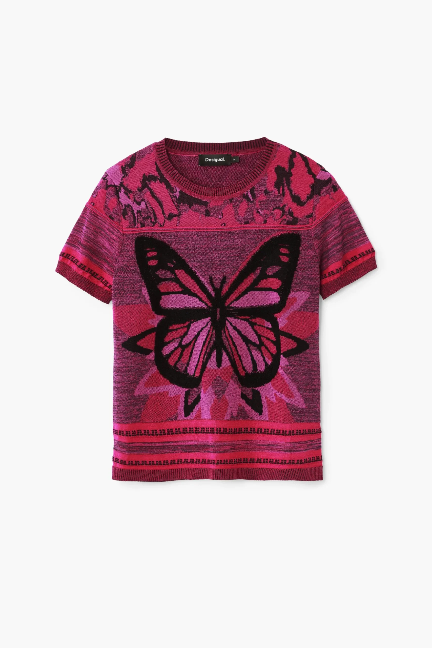 Camiseta de punto mariposa