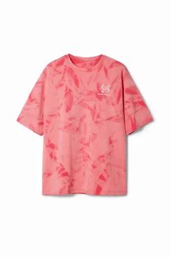 Camiseta efecto difuminado estampada