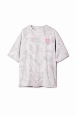 Camiseta efecto difuminado estampada