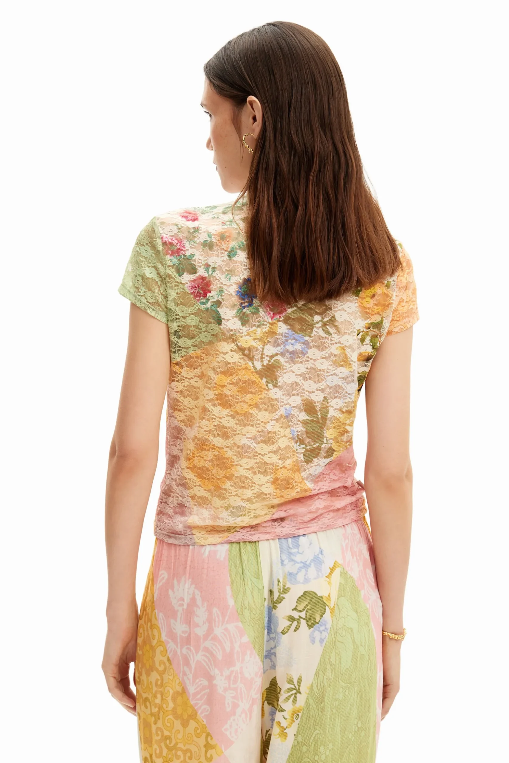 Camiseta encaje fores