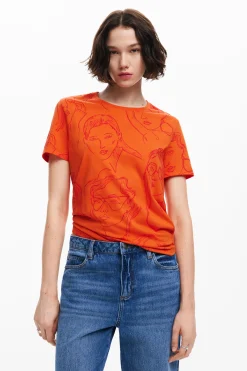 Camiseta estampado caras