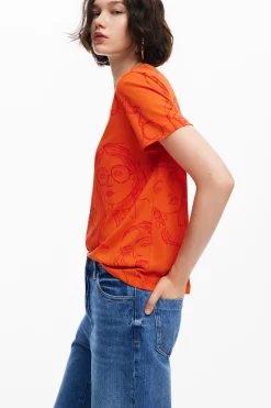 Camiseta estampado caras
