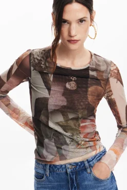Camiseta estampado flores