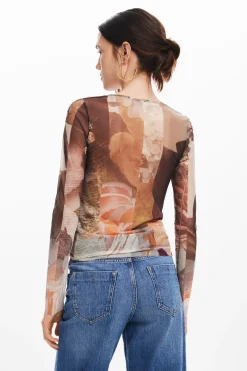 Camiseta estampado flores