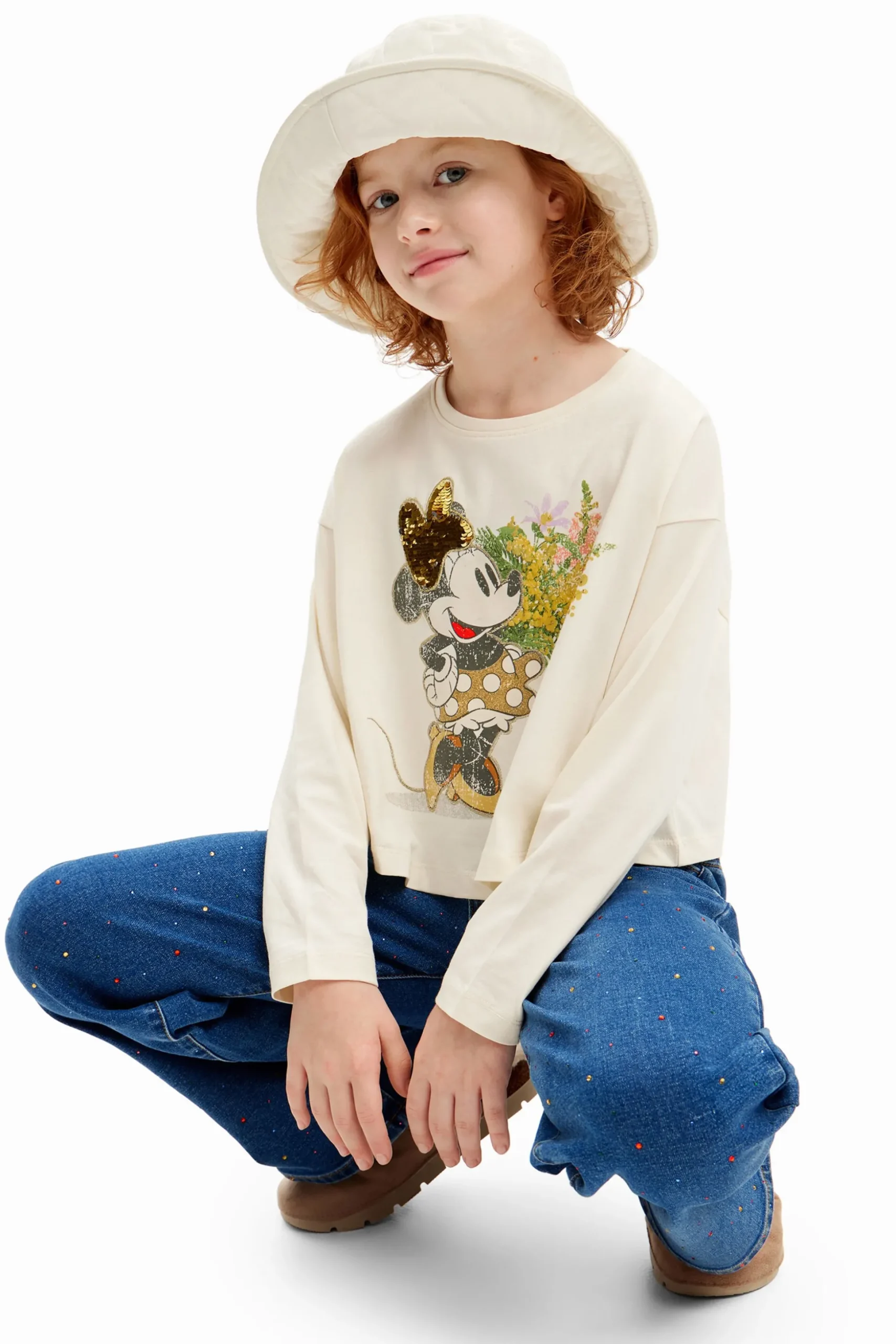Camiseta flores Minnie Mouse