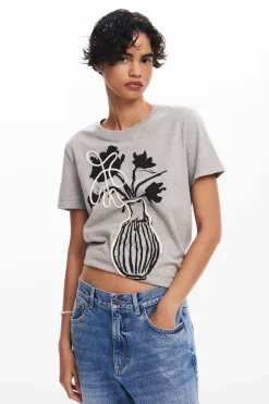Camiseta lisa jarrón