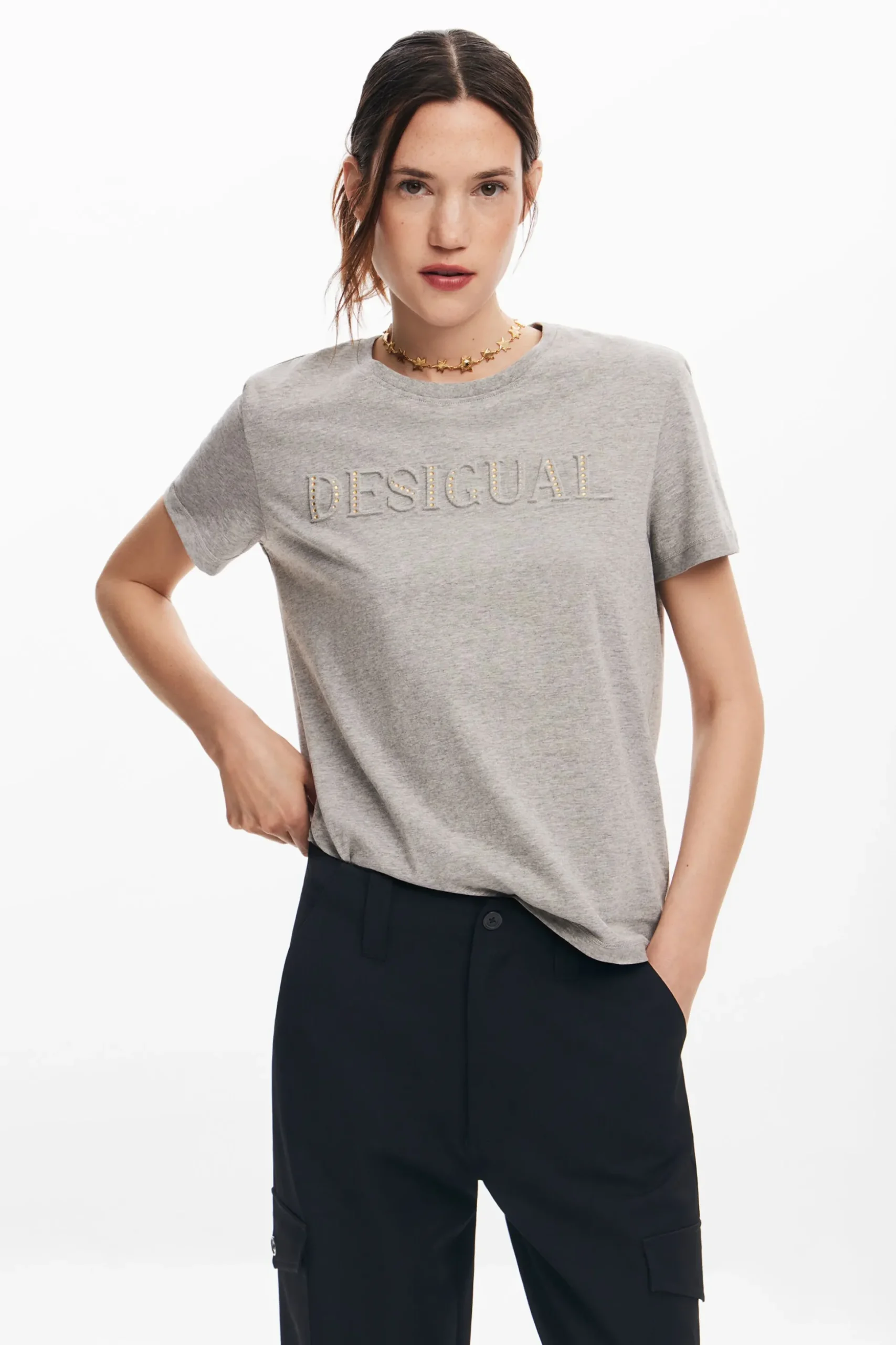 Camiseta logotipo strass