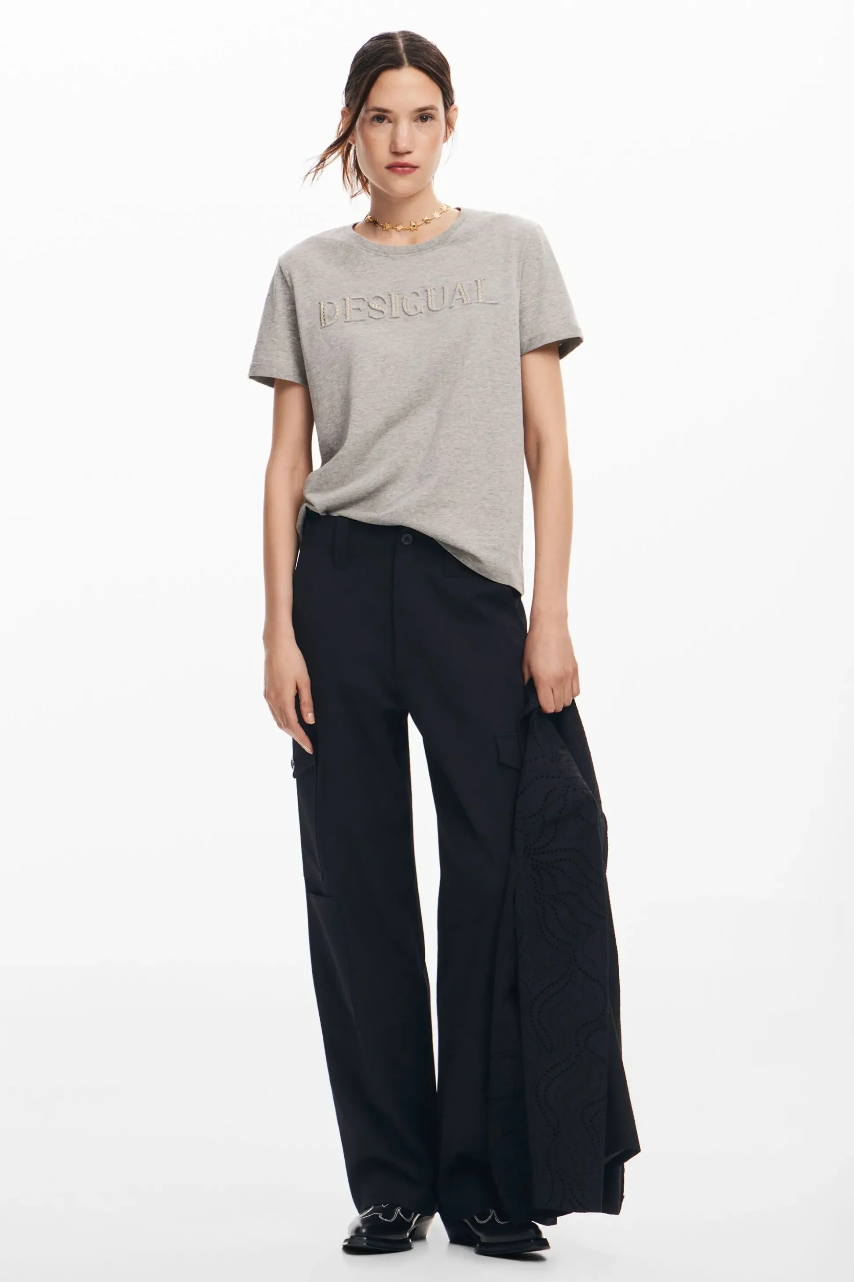 Camiseta logotipo strass