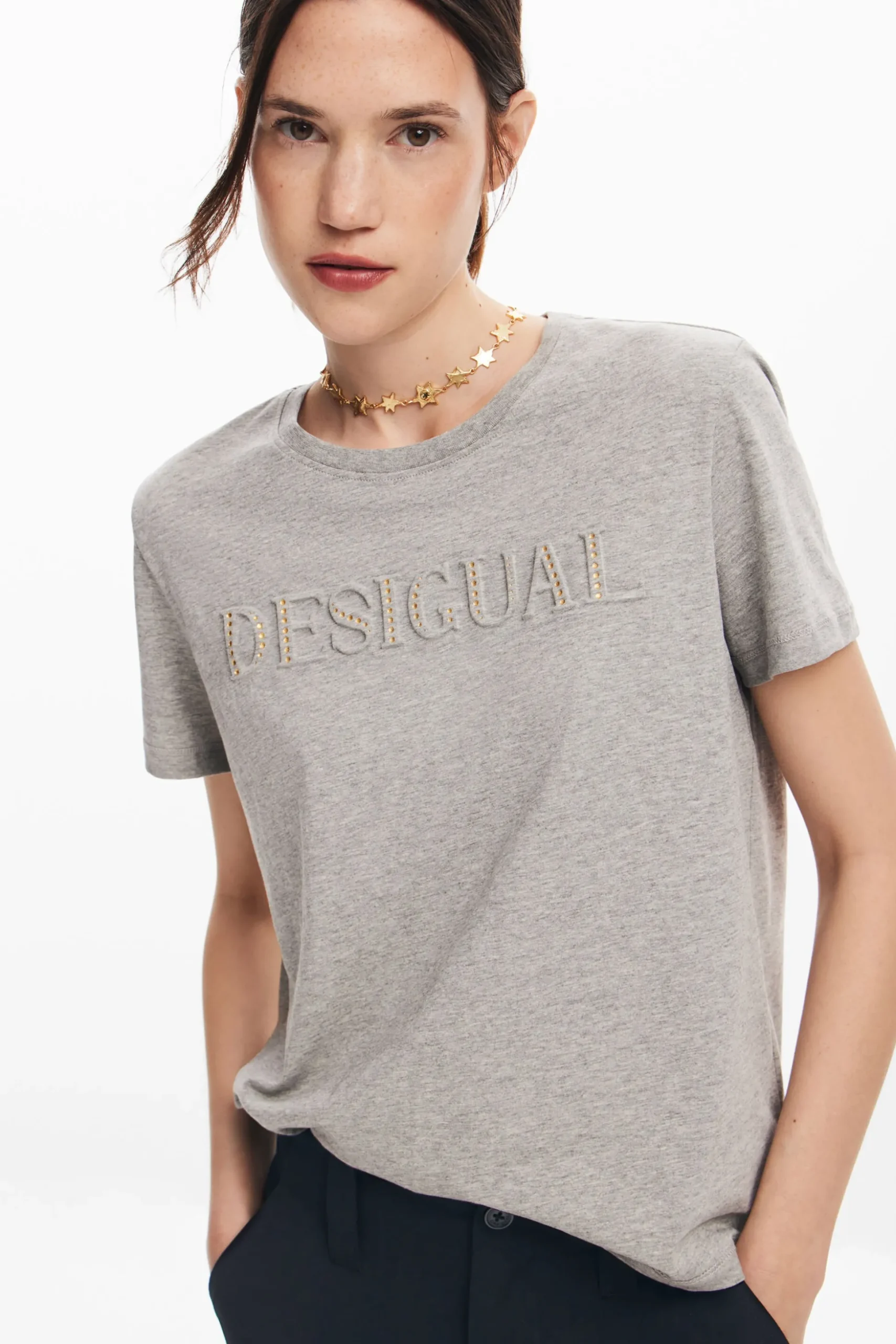 Camiseta logotipo strass