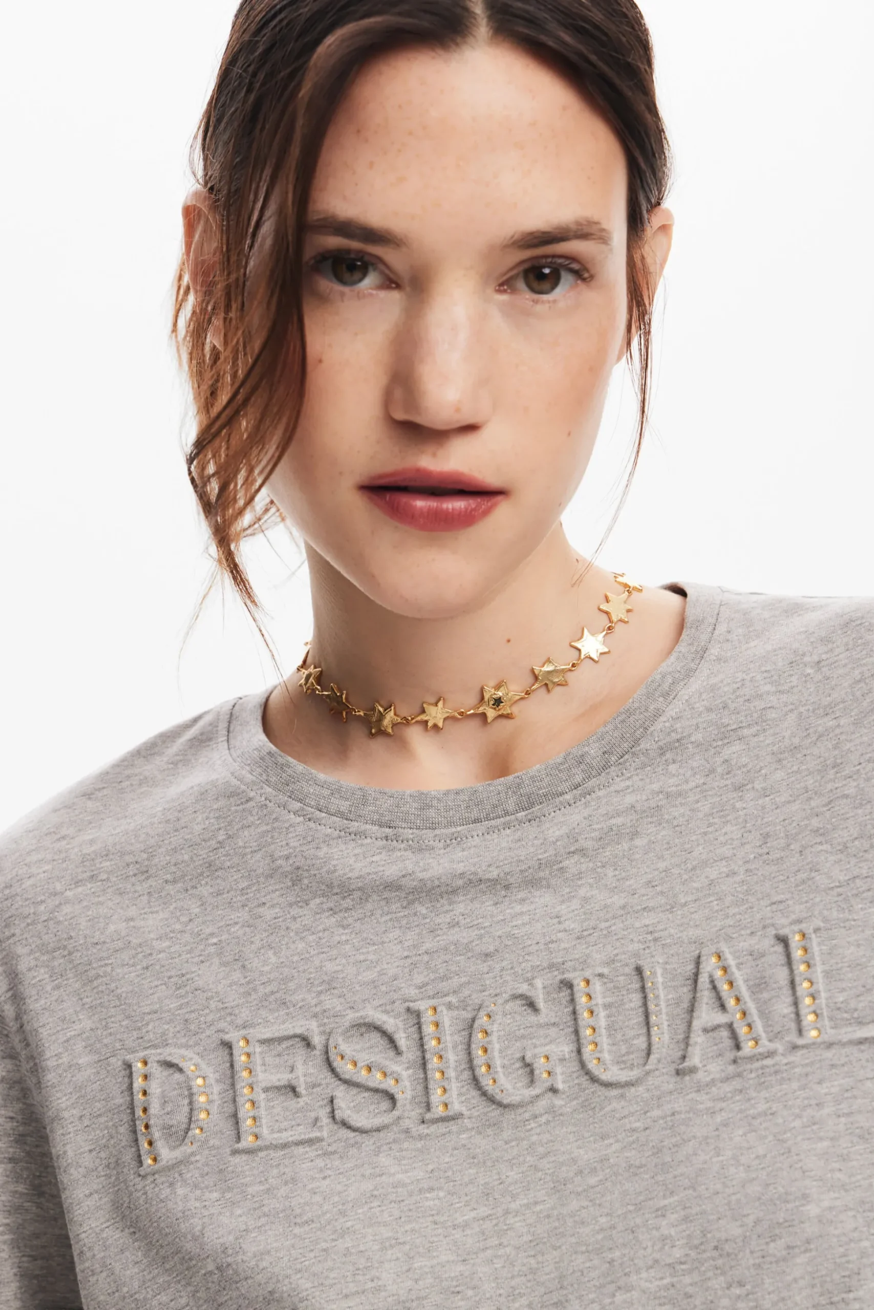 Camiseta logotipo strass