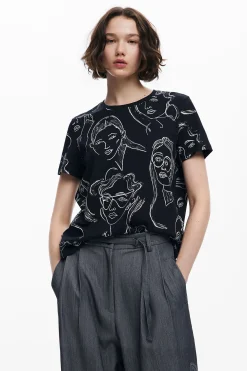 Camiseta manga corta caras