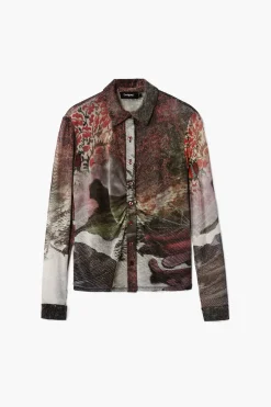 Camiseta manga larga bosque otoñal