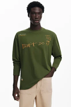 Camiseta mensaje manga larga