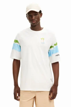 Camiseta palmeras acuarela