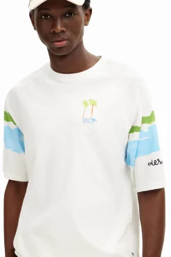 Camiseta palmeras acuarela