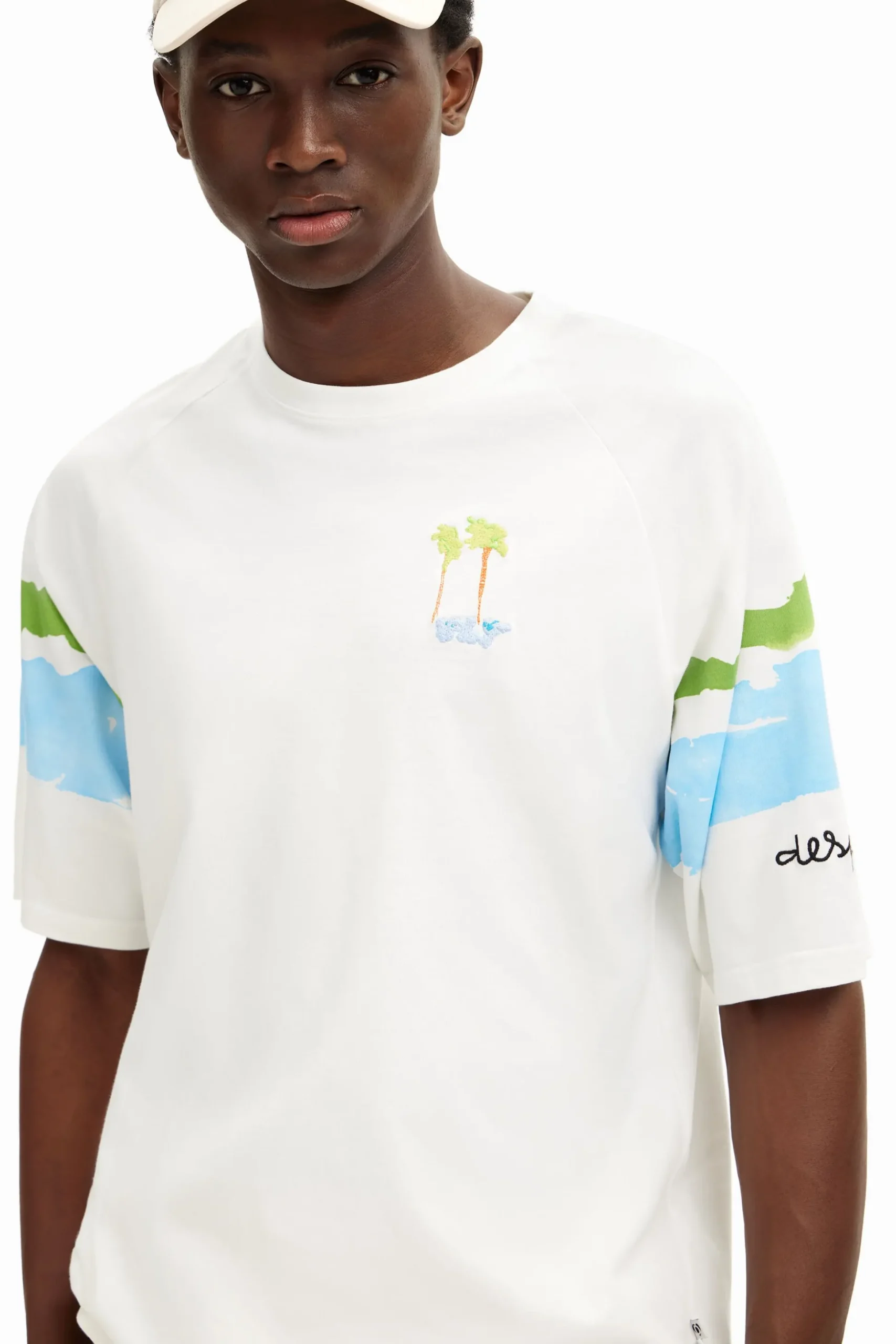 Camiseta palmeras acuarela