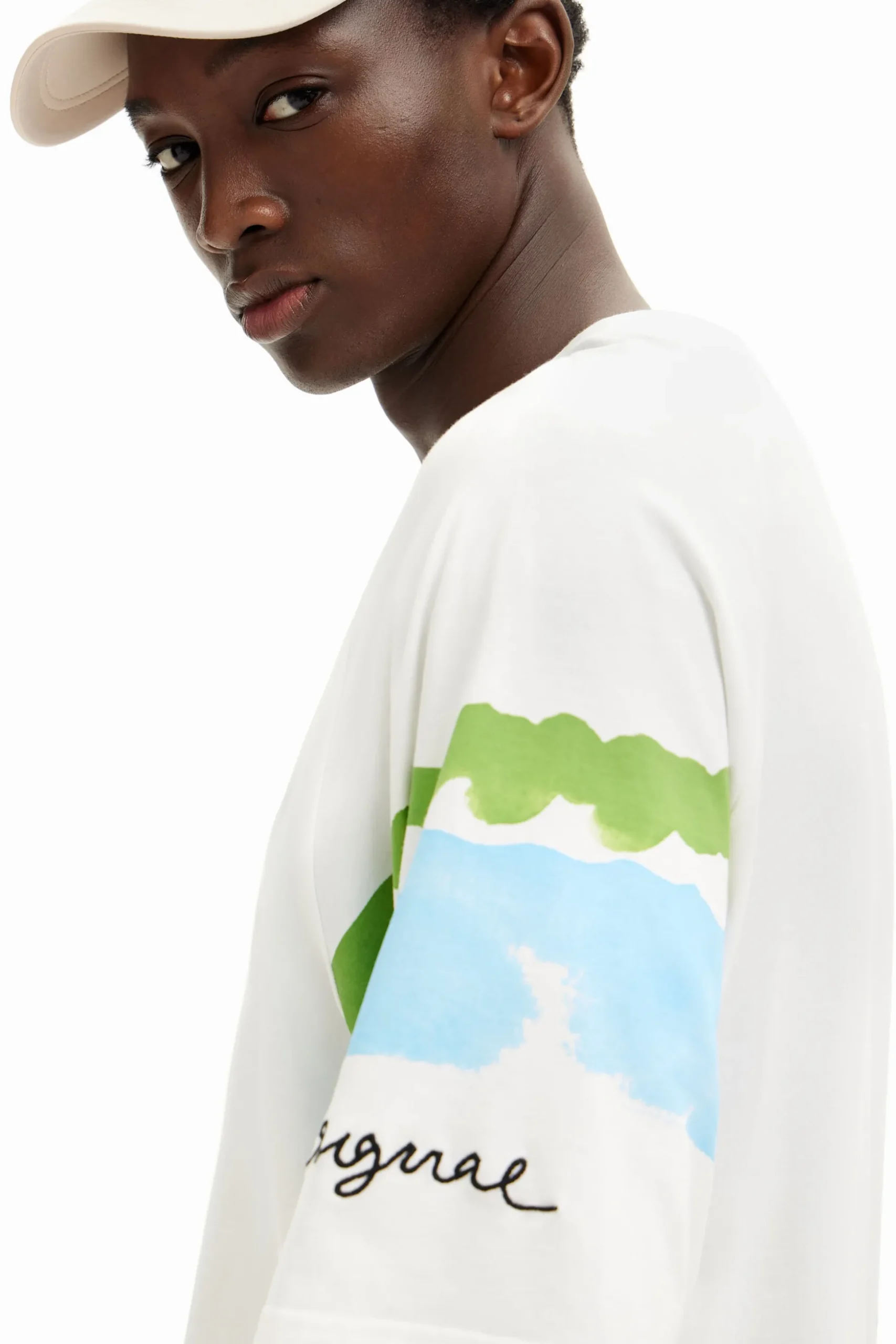 Camiseta palmeras acuarela
