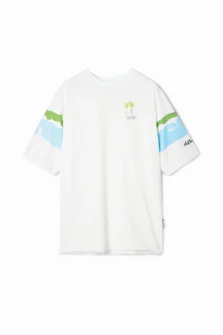 Camiseta palmeras acuarela