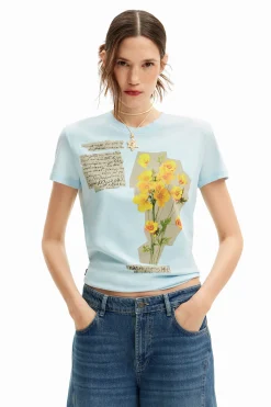 Camiseta parches flores