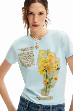 Camiseta parches flores