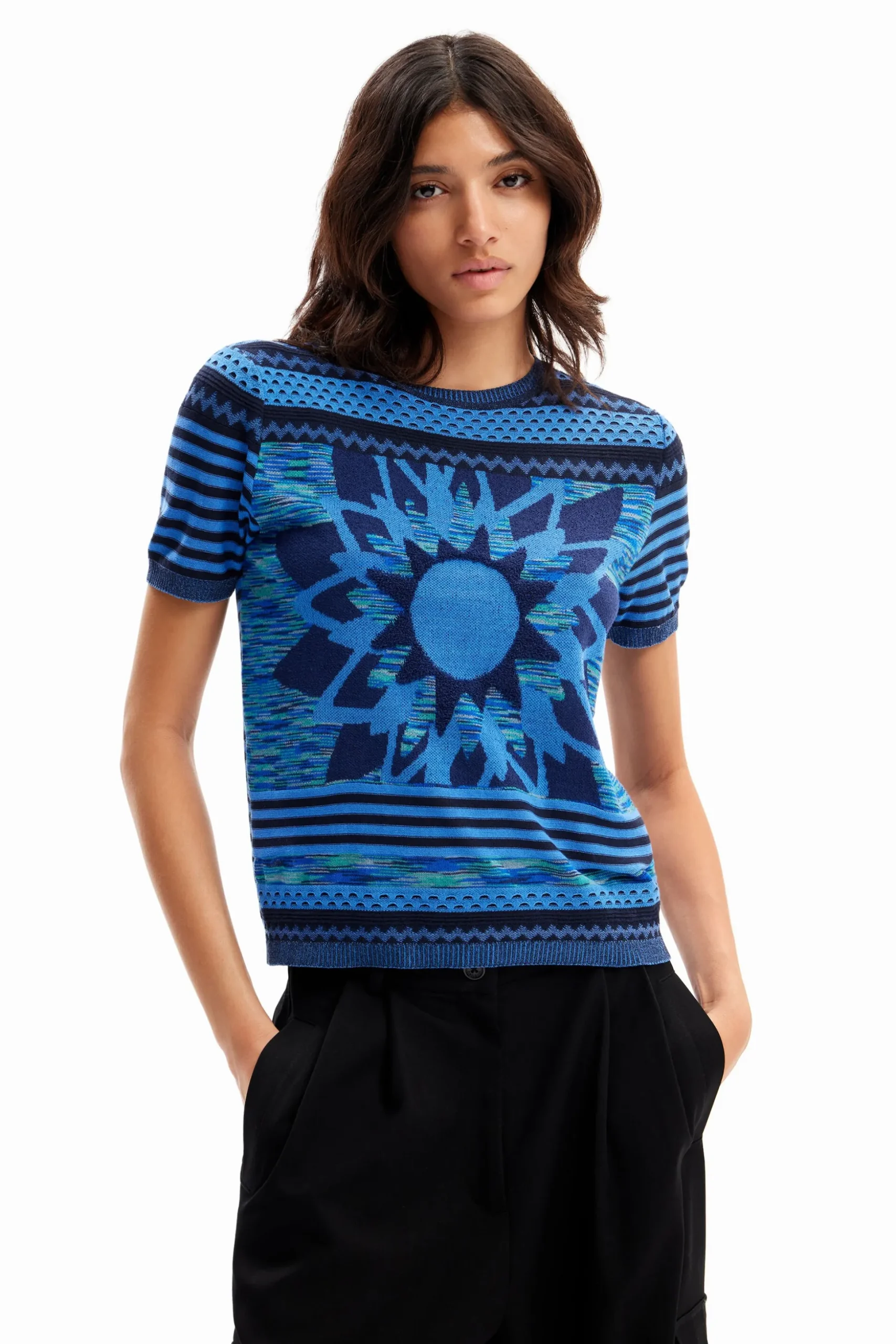 Camiseta punto flor