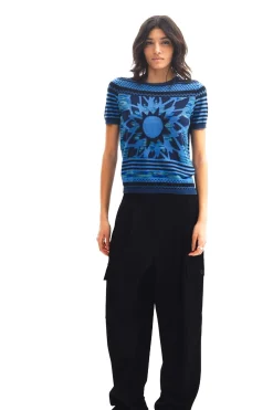 Camiseta punto flor