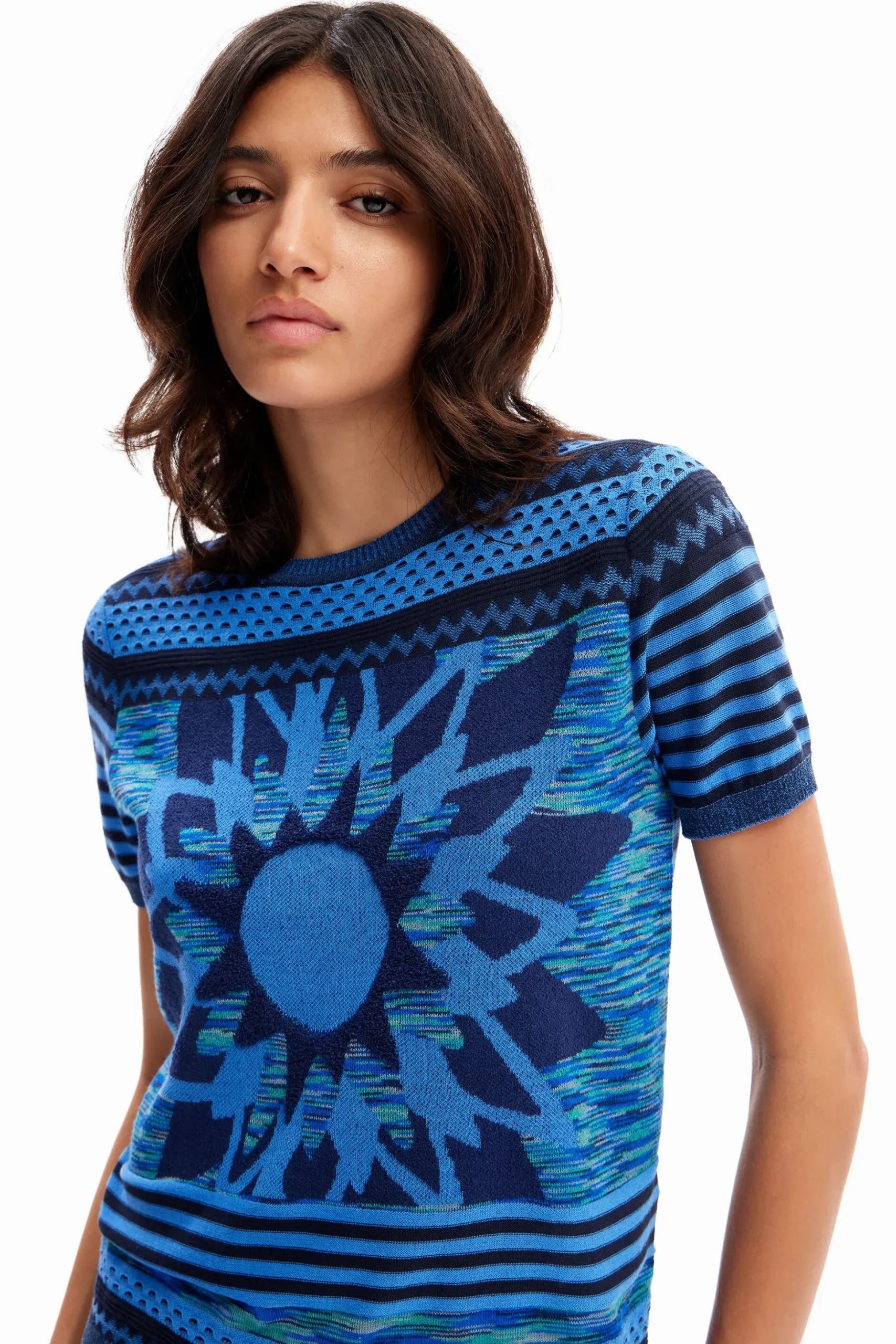 Camiseta punto flor