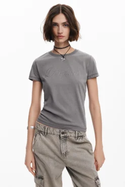 Camiseta slim strass