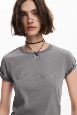 Camiseta slim strass