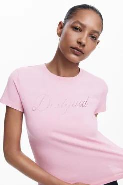 Camiseta slim strass