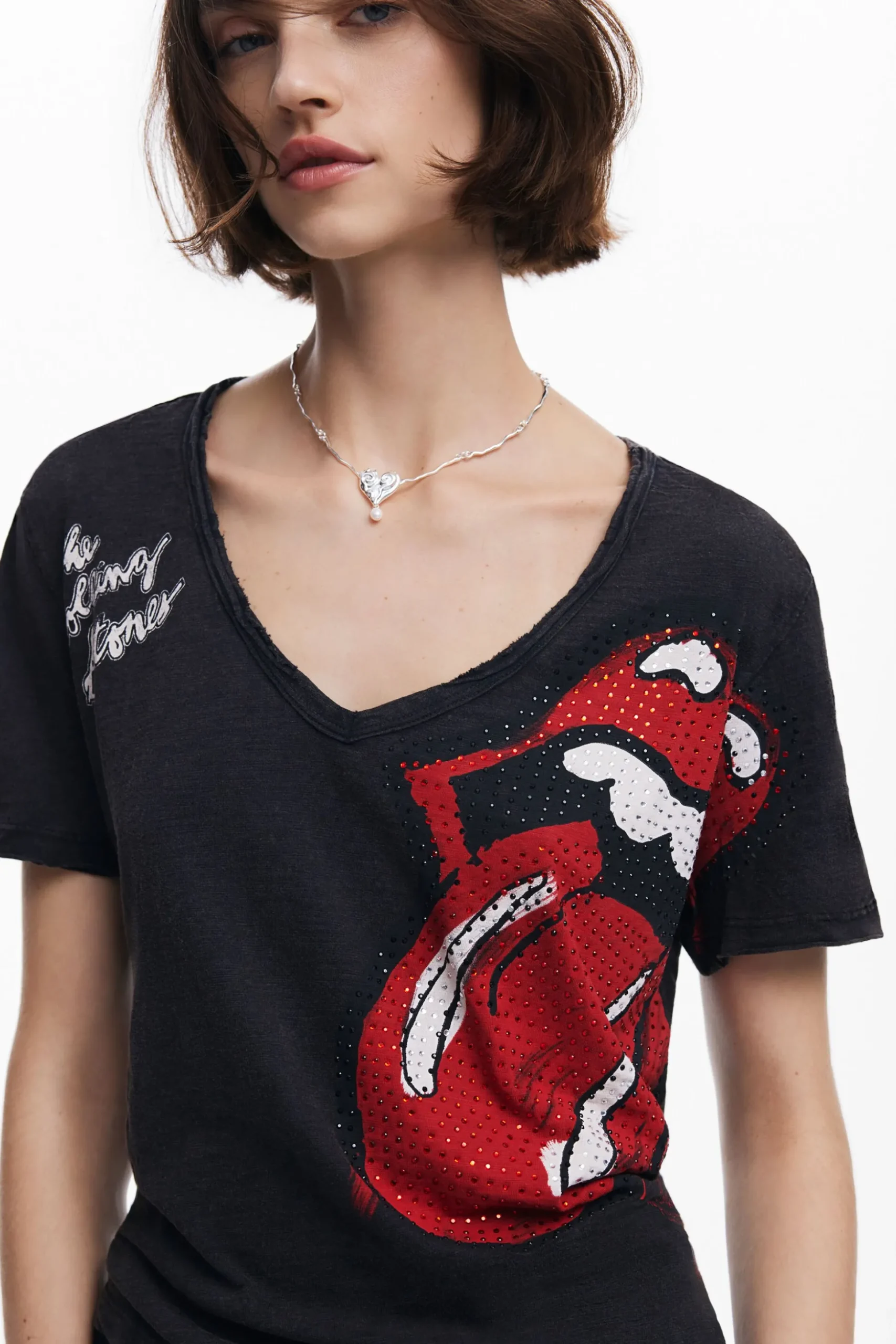Camiseta strass The Rolling Stones