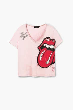 Camiseta strass The Rolling Stones