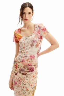 Camiseta tul flores
