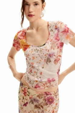Camiseta tul flores